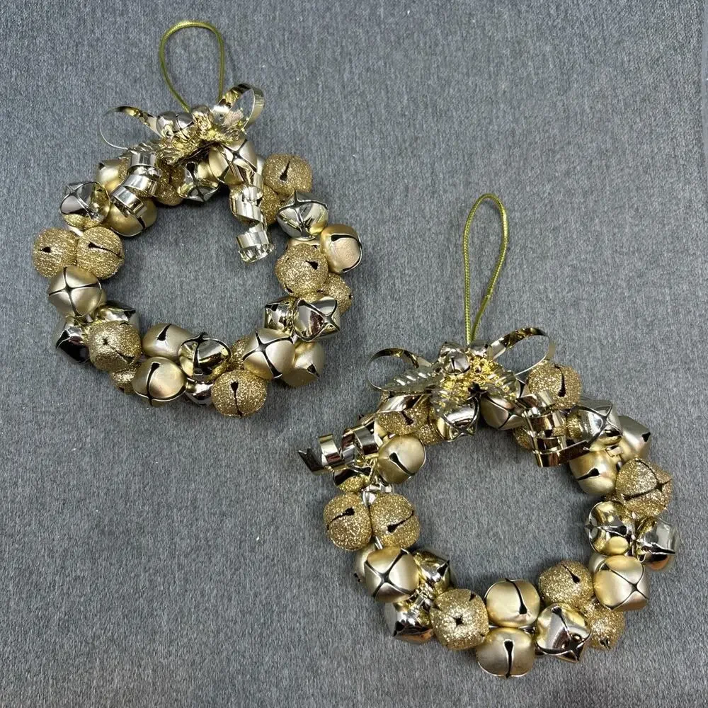 TWO Jingle Bell Wreath 4
